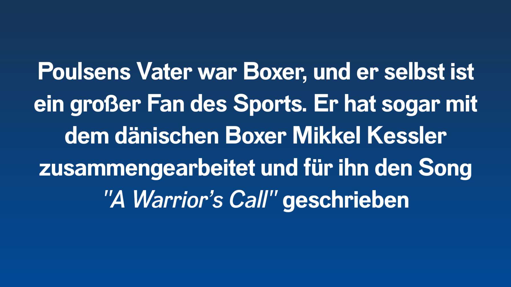 Fakten zu Michael Poulsen