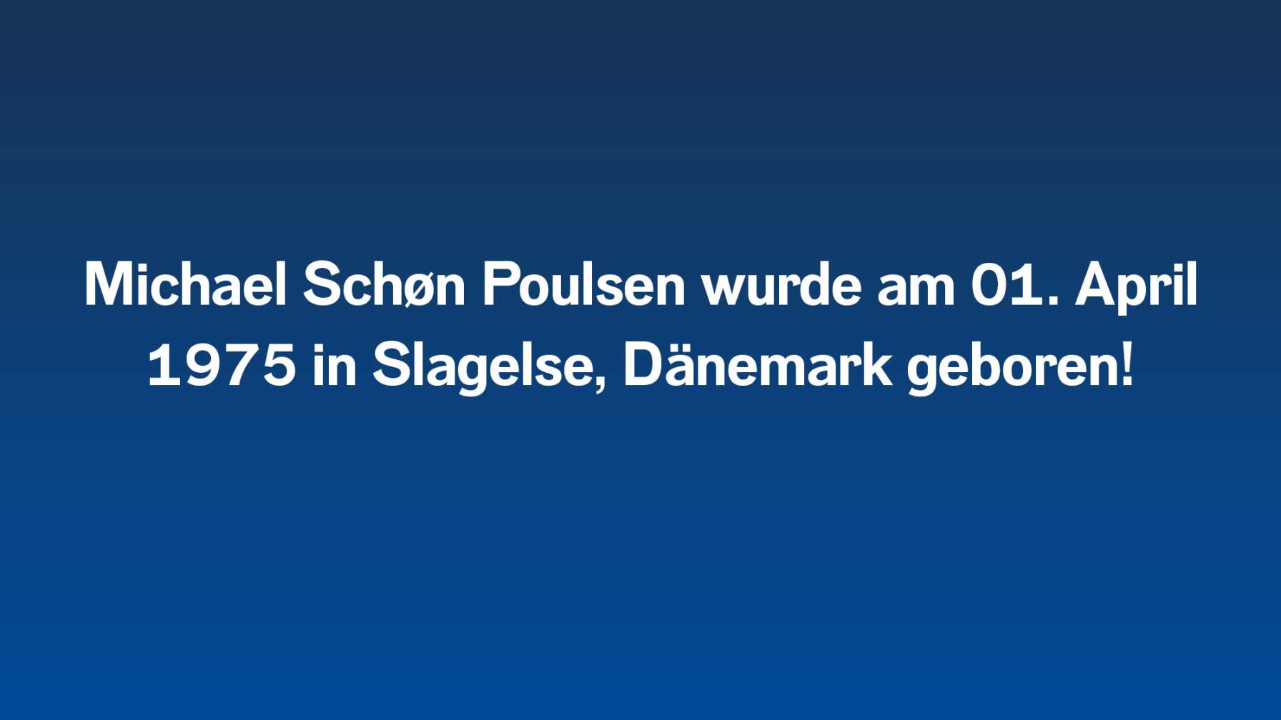 Fakten zu Michael Poulsen