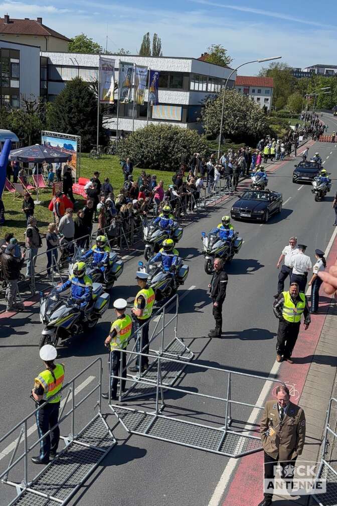 Impressionen der Motorradsternfahrt 2025 in Kulmbach am 26. und 27.04.2025, präsentiert von ROCK ANTENNE