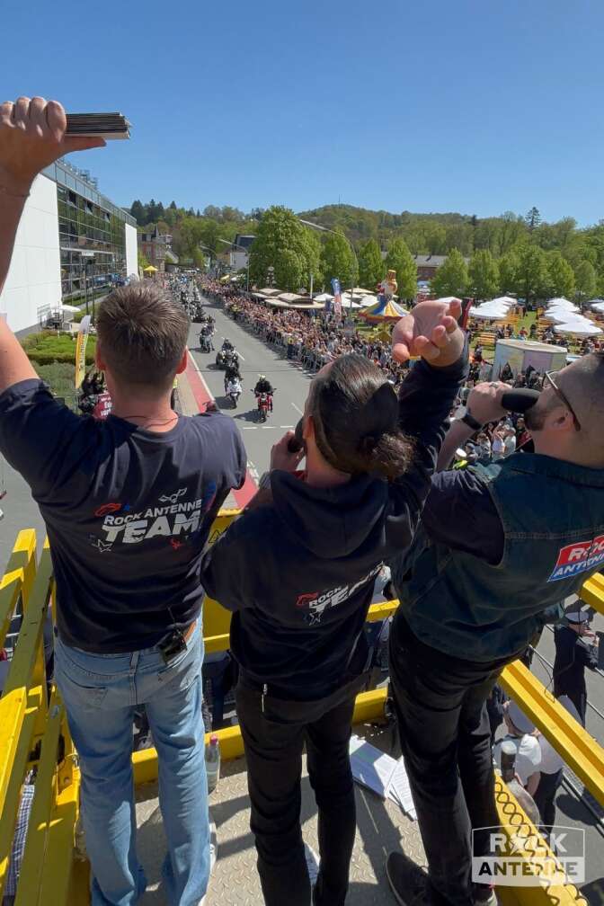 Impressionen der Motorradsternfahrt 2025 in Kulmbach am 26. und 27.04.2025, präsentiert von ROCK ANTENNE