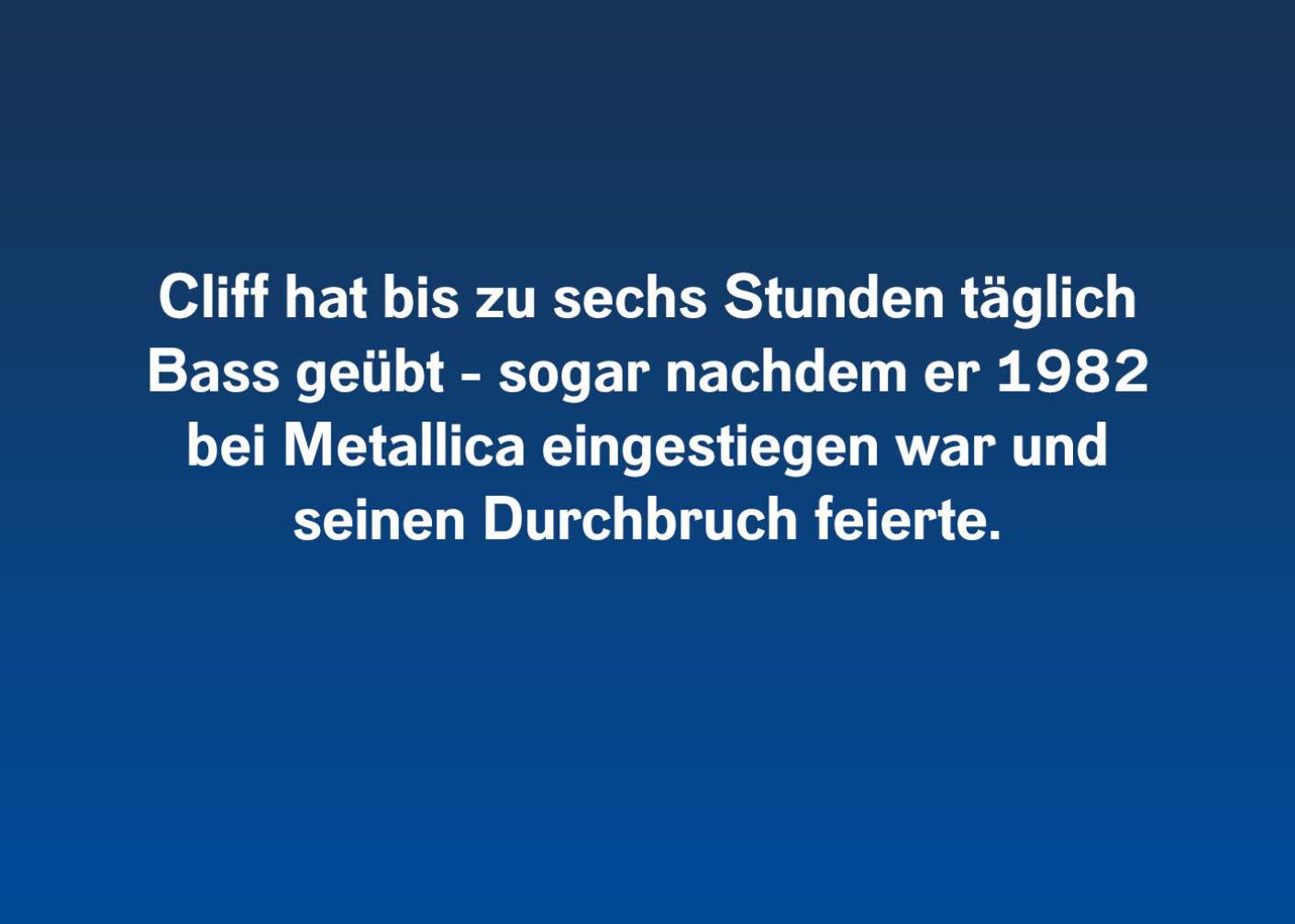 Fakten über Cliff Burton