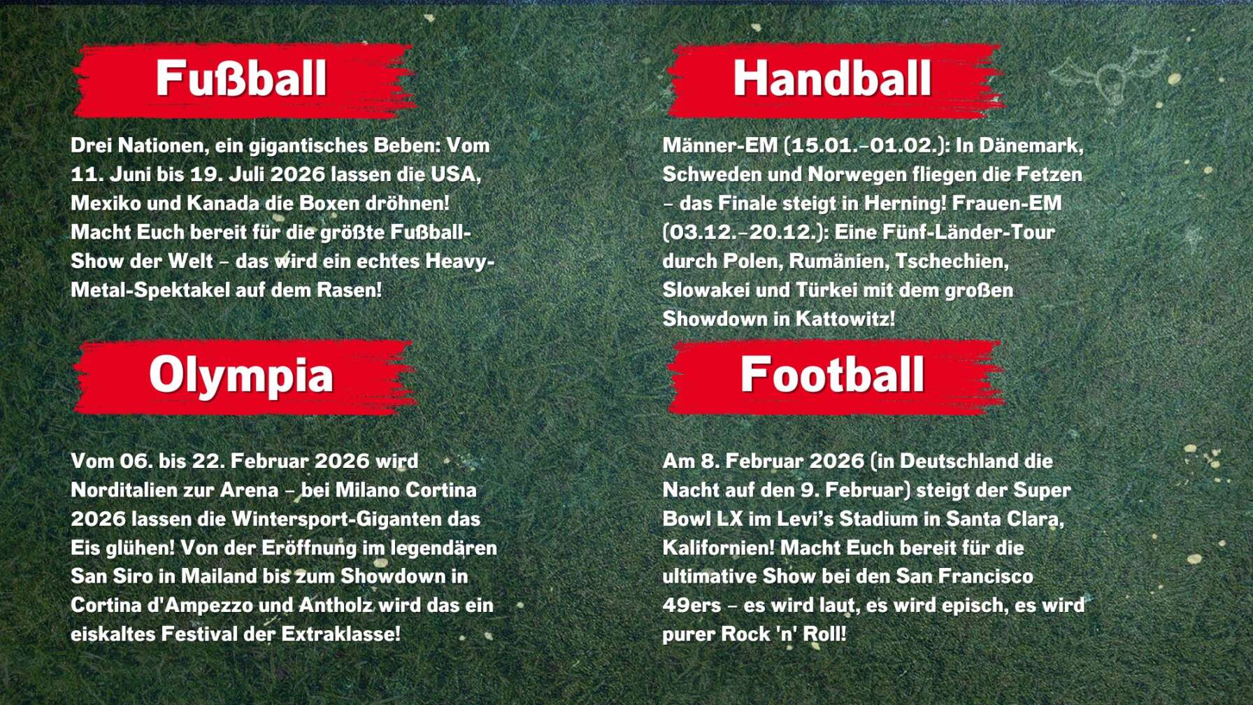 Jahresausblick Sport 2026