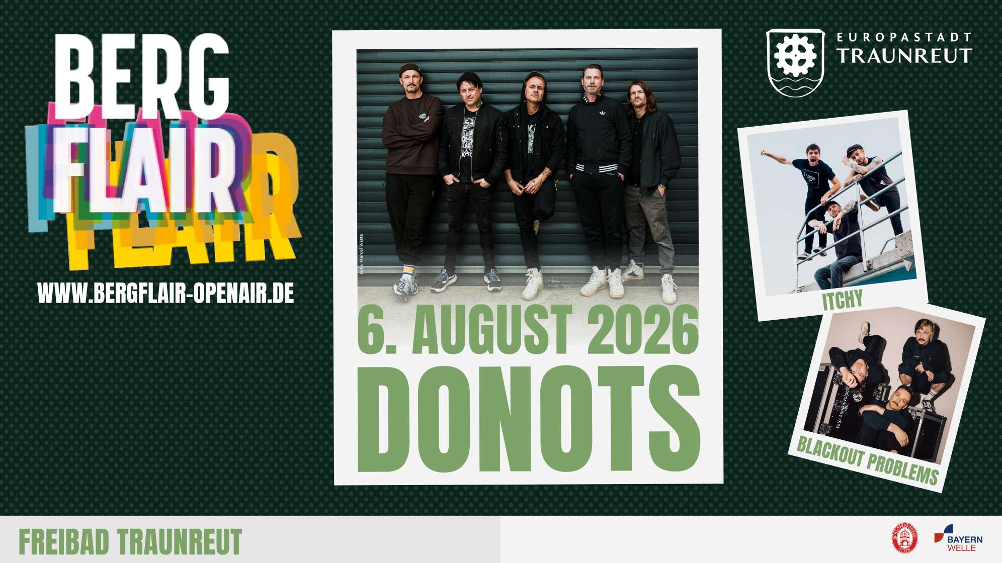 Die Rocknacht beim Bergflair Open Air 2026 am 06. August mit den Donots und Itchy