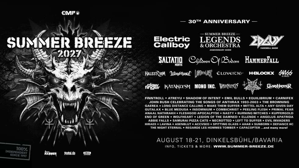 18.-21.08.2027: SUMMER BREEZE Open Air - präsentiert von ROCK ANTENNE